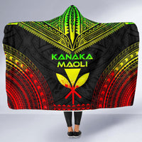 Kanaka Maoli Polynesian Chief Hooded Blanket - Reggae Version - Polynesian Pride