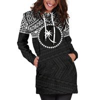 Chuuk Women's Hoodie Dress - Black White Version - Polynesian Pride