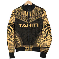 Tahiti Polynesian Chief Women'S Bomber Jacket - Gold Version - Polynesian Pride