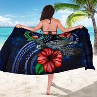 Pohnpei Polynesian Sarong - Blue Turtle Hibiscus - Polynesian Pride