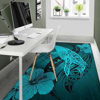 Hawaii Polynesia Whale Hibiscus - Turquoise - Polynesian Pride