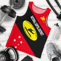 Papua New Guinea Men's Tank Top - National Capital District Province Red - Polynesian Pride