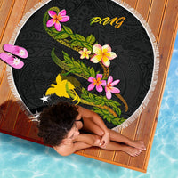 Papua New Guinea Beach Blanket - Plumeria Tribal - Polynesian Pride
