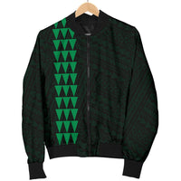 Hawaii Kakau Polynesian Kanaka Map Men's Bomber Jacket - Green - Polynesian Pride