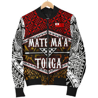 Mate Ma'a Tonga Men's Bomber Jacket Red - Polynesian Pride