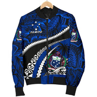 Samoa Women Bomber Jacket Polynesian Shark Tattoo - Polynesian Pride