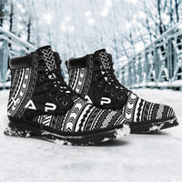 Yap Leather Boots - Polynesian Black Chief Version - Polynesian Pride