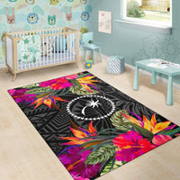 Chuuk Area Rugs Hibiscus Polynesian Pattern - Polynesian Pride