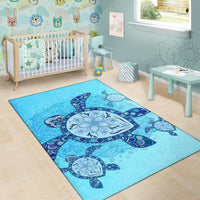Big Blue Turtle Area Rug - Polynesian Pride