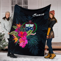 Samoa Polynesian Premium Blanket - Tropical Flower - Polynesian Pride