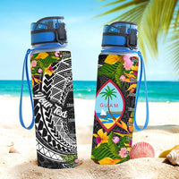 Guam Custom Personalised Hydro Tracking Bottle - Seal Spiral Polynesian Patterns - Polynesian Pride