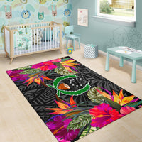 Pohnpei Area Rugs Hibiscus Polynesian Pattern - Polynesian Pride