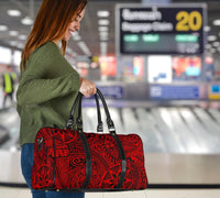 Polynesian Hawaiian Style Tribal Tattoo Red Hawaii Travel Bag - Polynesian Pride