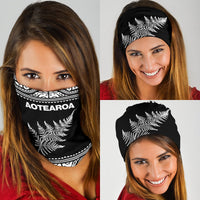 Aotearoa Maori Silver Fern Bandana K4x White - Polynesian Pride