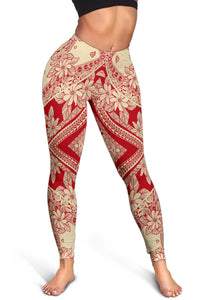 Polynesian Plumeria Mix Hawaii Women's Leggings AH - Polynesian Pride