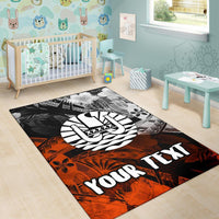 Tahiti Polynesian Personalised Area Rug - Vintage Polynesian Turtle - Polynesian Pride