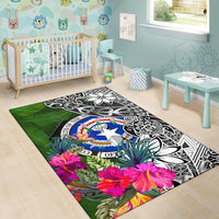 Northern Mriana Islands Area Rug - Turtle Plumeria Banana Leaf - Polynesian Pride