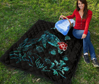 Hawaii Ohana Honu Paua Shell Premium Quilt - Polynesian Pride