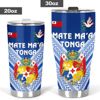 Mate Ma'a Tonga Rugby Tumbler Polynesian Creative Style - Blue - Polynesian Pride