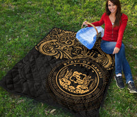 Hawaii Premium Quilt - Hawaii Seal Pride Style (Gold) - Polynesian Pride
