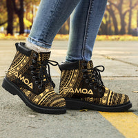 Samoa Leather Boots - Polynesian Gold Chief Version - Polynesian Pride
