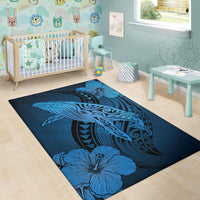 Hawaii Polynesia Whale Hibiscus - Pastel Blue - Polynesian Pride