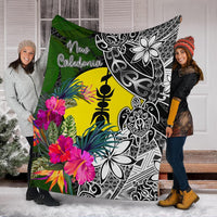 New Caledonia Premium Blanket - Turtle Plumeria Banana Leaf - Polynesian Pride