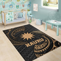Nauru Polynesian Area Rug - Gold Tribal Wave - Polynesian Pride