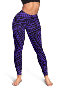 Polynesian Nation Violet Hawaii Women's Leggings AH - Polynesian Pride