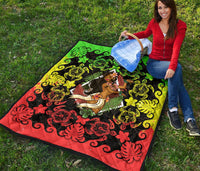 Hawaii Polynesian Premium Quilt - Hawaiian Dancing Girl Reggae - Polynesian Pride