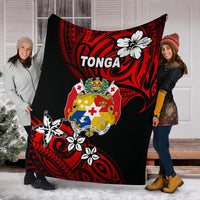 Mate Ma'a Tonga Rugby Premium Blanket Polynesian Unique Vibes - Red - Polynesian Pride