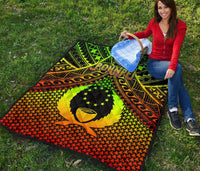 Polynesian Pohnpei Premium Quilt - Reggae Vintage Polynesian Patterns - Polynesian Pride