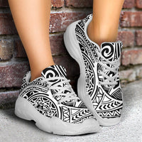 Polynesian Hawaiian Style Tribal Tattoo White Chunky Sneakers - Polynesian Pride