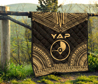 Yap Premium Quilt - Yap Flag Polynesian Chief Gold Version - Polynesian Pride