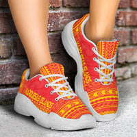 Marquesas Islands Chunky Sneakers - Polynesian Chief Flag Version - Polynesian Pride