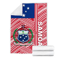 Samoa Flag Polynesian Premium Blanket - Polynesian Pride