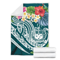 Samoa Polynesian Premium Blanket - Summer Plumeria - Polynesian Pride