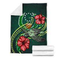 Pohnpei Polynesian Premium Blanket - Green Turtle Hibiscus - Polynesian Pride