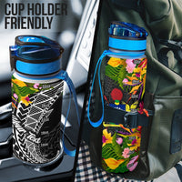 Cook Islands Custom Personalised Hydro Tracking Bottle - Seal Spiral Polynesian Patterns - Polynesian Pride