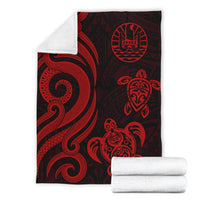 Tahiti Polynesian Premium Blanket - Red Tentacle Turtle - Polynesian Pride