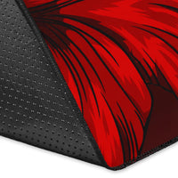 Hawaiian Map Hibiscus Flowers Vintage Polynesian Rug AH - Polynesian Pride