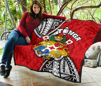 Tonga Rugby Premium Quilt Polynesian Style Pinwheel - Polynesian Pride