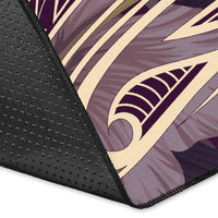Hawaii Tropical Hibiscus Aumakua Rug - Lucas Style - Purple Rug - Polynesian Pride