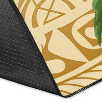 hawaii Rug - Turtle Strong Pattern Hibiscus Plumeria AH - Polynesian Pride