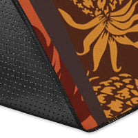 Polynesian Area Rug - Elements Fabric Patchwork Wallpaper - Polynesian Pride