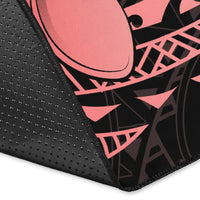 Hawaii Polynesian Turtle Plumeria Rug - Pog Style Red - Polynesian Pride