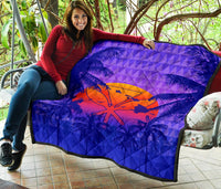 Hawaii Summer Sunset Kanaka Kakau Premium Quilt - Polynesian Pride
