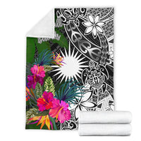 Marshall Islands Premium Blanket - Turtle Plumeria Banana Leaf - Polynesian Pride