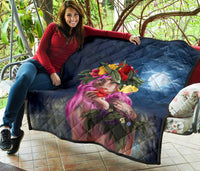 Hawaii Kanaka Colorful Hula Girl Premium Quilt - Dinh Style - Polynesian Pride