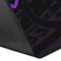 Kanaka Map Hibiscus Plumeria Turtle Art Polynesian Area Rug Violet AH - Polynesian Pride